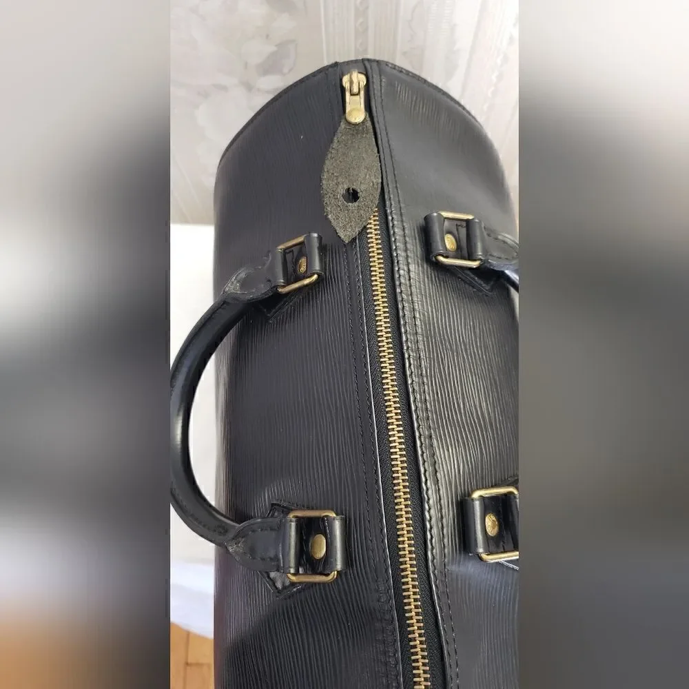 Louis Vuitton Epi Speedy 35 Black With Dust Bag